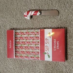 FREE WITH ANY OTHER PURCHASE! Candy Cane Spreader and Straws 🍬